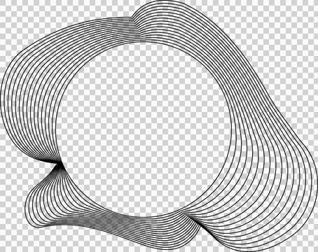 Circle liquid shapes made of lines with empty space for text イラスト素材