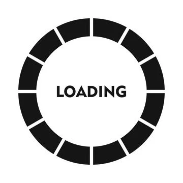 Circle loading bar icon, simple style Stock Illustration