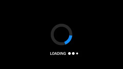 Circle loading bar for transferring on black background. 4k animation Stock Footage 309104934