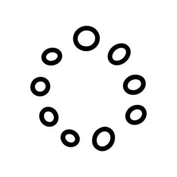 Circle loading black line vector doodle simple icon イラスト素材