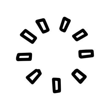 Circle loading black line vector doodle simple icon Stock Illustration