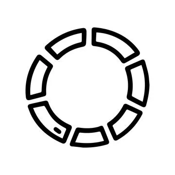 Circle loading black line vector doodle simple icon 스톡 일러스트