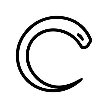 Circle loading black line vector doodle simple icon Stock Illustration