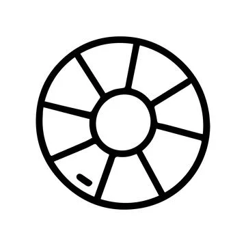 Circle loading black line vector doodle simple icon 스톡 일러스트