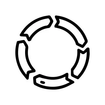 Circle loading black line vector doodle simple icon イラスト素材
