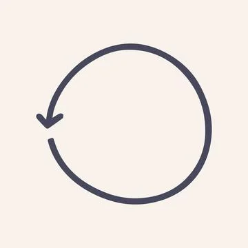 Circle loading color vector doodle simple icon 스톡 일러스트