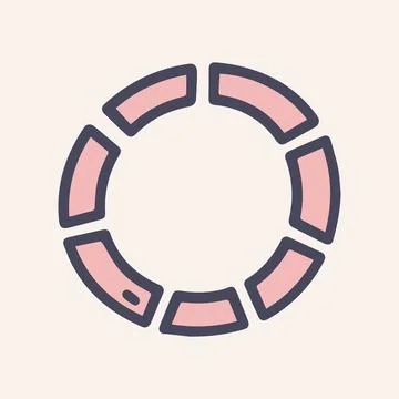 Circle loading color vector doodle simple icon イラスト素材