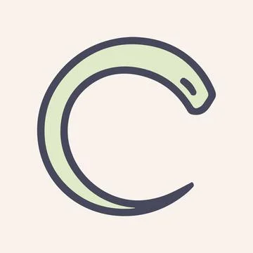 Circle loading color vector doodle simple icon Stock Illustration