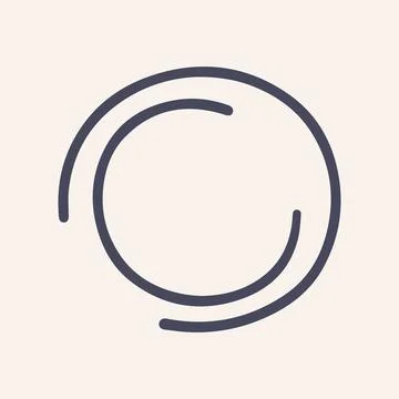 Circle loading color vector doodle simple icon 스톡 일러스트