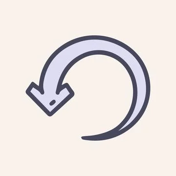 Circle loading color vector doodle simple icon Stock Illustration