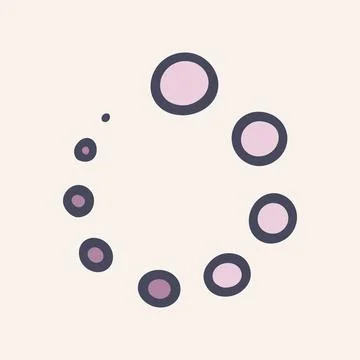 Circle loading color vector doodle simple icon Stock Illustration