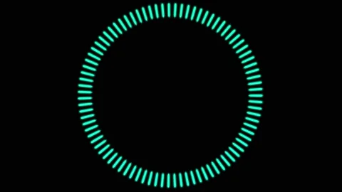 Circle loading, diagram, lavender, fast with stop, on a black background Stock Footage 169655504