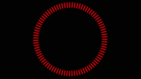 Circle loading, diagram, red, fast with stop, on a black background Stock Footage 169655503