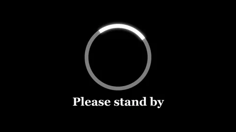 Circle loading icon animation, glowing circle bar loading animation. Video stock 336249983