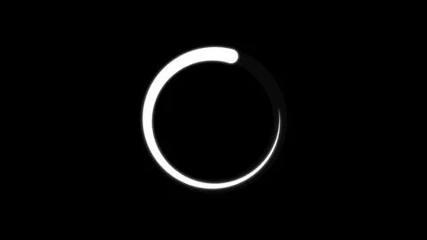 Circle loading icon on on black background. Ilustración de archivo