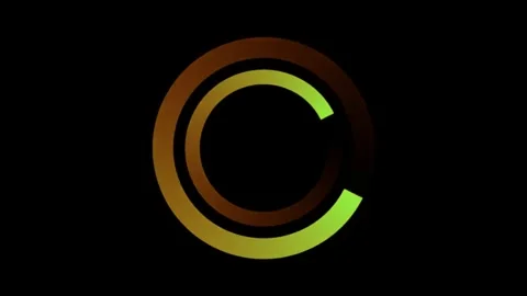 Circle Loading Icon Loop Out Animation With Dark Background Video stock 303388242