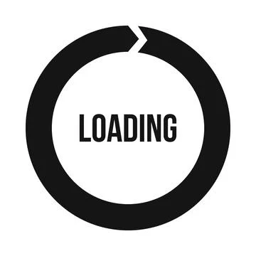 Circle loading icon, simple style Stock Illustration