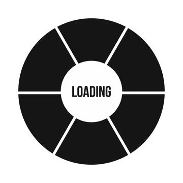 Circle loading icon, simple style 스톡 일러스트
