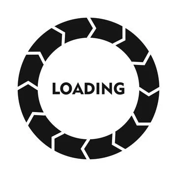 Circle loading icon, simple style Stock Illustration