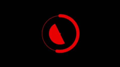 Circle with loading pie chart complete animation isolated on black background Stock Footage 327727432