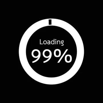 Circle Loading , Progress Bars indicator Icon Illustration design Stock Illustration