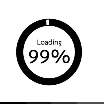 Circle Loading , Progress Bars indicator Icon Illustration design Stock Illustration