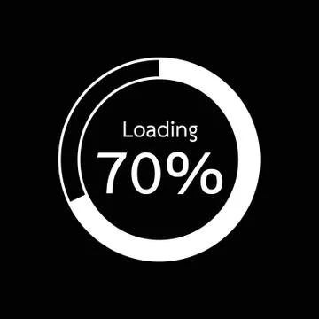 Circle Loading , Progress Bars indicator Icon Illustration design Stock Illustration