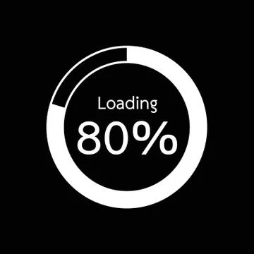 Circle Loading , Progress Bars indicator Icon Illustration design Stock Illustration
