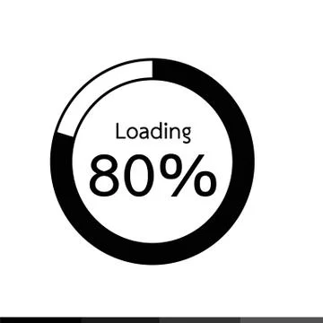 Circle Loading , Progress Bars indicator Icon Illustration design Stock Illustration