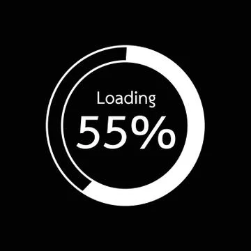 Circle Loading , Progress Bars indicator Icon Illustration design Stock Illustration