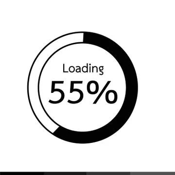 Circle Loading , Progress Bars indicator Icon Illustration design Stock Illustration