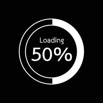 Circle Loading , Progress Bars indicator Icon Illustration design Stock Illustration