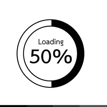 Circle Loading , Progress Bars indicator Icon Illustration design Stock Illustration
