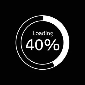 Circle Loading , Progress Bars indicator Icon Illustration design Stock Illustration