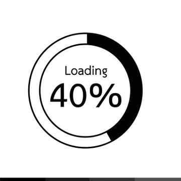 Circle Loading , Progress Bars indicator Icon Illustration design Stock Illustration
