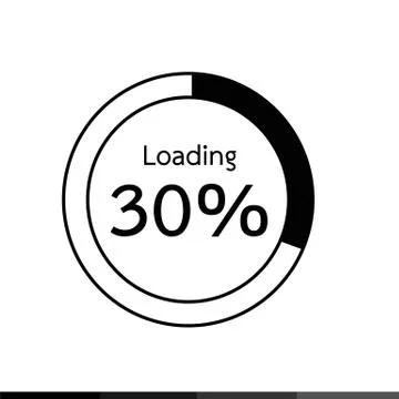 Circle Loading , Progress Bars indicator Icon Illustration design Stock Illustration