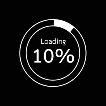 Circle Loading , Progress Bars indicator Icon Illustration design Stock Illustration