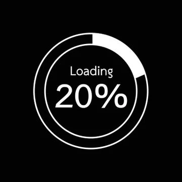 Circle Loading , Progress Bars indicator Icon Illustration design Stock Illustration