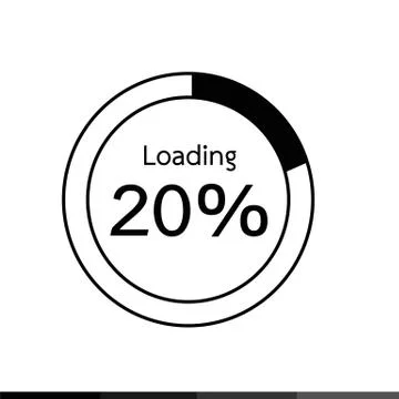 Circle Loading , Progress Bars indicator Icon Illustration design Stock Illustration