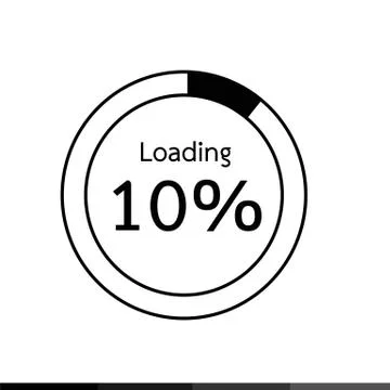 Circle Loading , Progress Bars indicator Icon Illustration design Stock Illustration