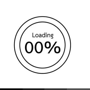Circle Loading , Progress Bars indicator Icon Illustration design Stock Illustration