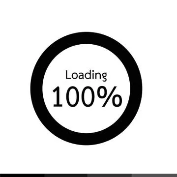 Circle Loading , Progress Bars indicator Icon Illustration design Stock Illustration