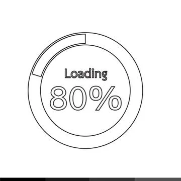 Circle Loading , Progress Bars indicator Icon Illustration design Stock Illustration