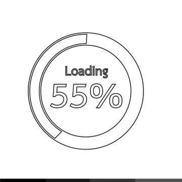 Circle Loading , Progress Bars indicator Icon Illustration design Stock Illustration