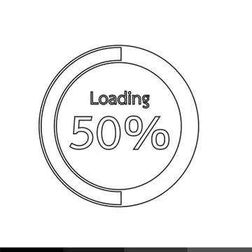 Circle Loading , Progress Bars indicator Icon Illustration design Stock Illustration