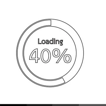 Circle Loading , Progress Bars indicator Icon Illustration design Stock Illustration