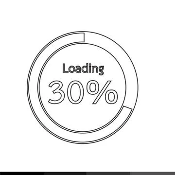 Circle Loading , Progress Bars indicator Icon Illustration design Stock Illustration