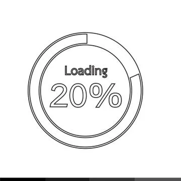 Circle Loading , Progress Bars indicator Icon Illustration design Stock Illustration