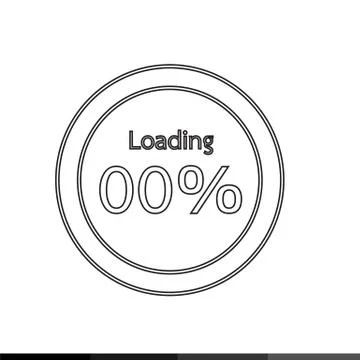 Circle Loading , Progress Bars indicator Icon Illustration design Stock Illustration