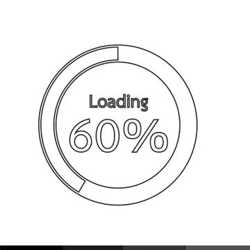 Circle Loading , Progress Bars indicator Icon Illustration design Stock Illustration